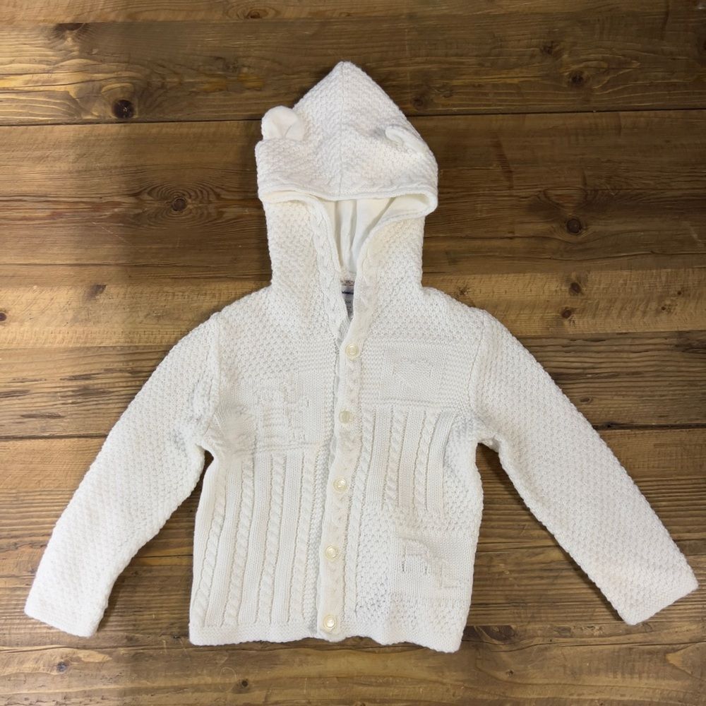 Ralph Lauren White Cable Knit Sweater NEW